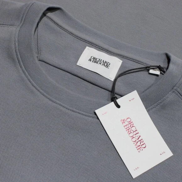Orchard & Broome NWT Allen Crew Neck Sweatshirt Size XL Cloud Gray Cotton Blend